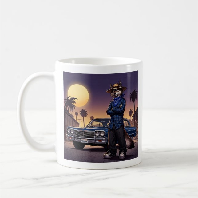 Varg och Lowrider Kaffemugg (Vänster)