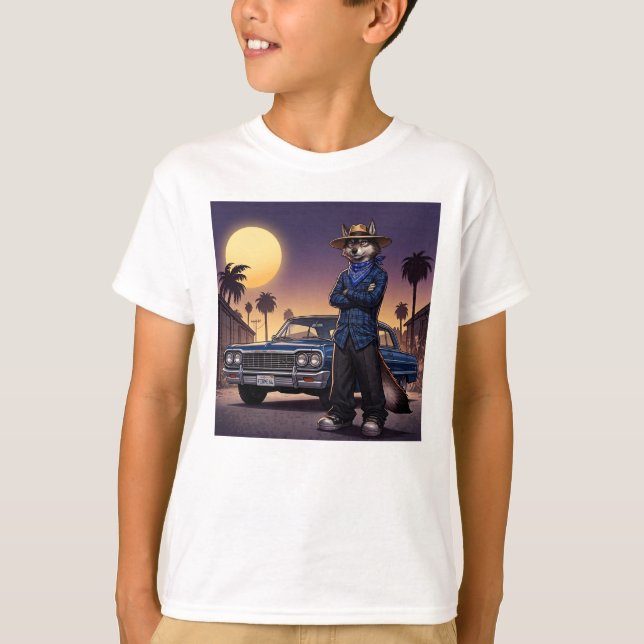 Varg Och Lowrider T Shirt (Framsida)