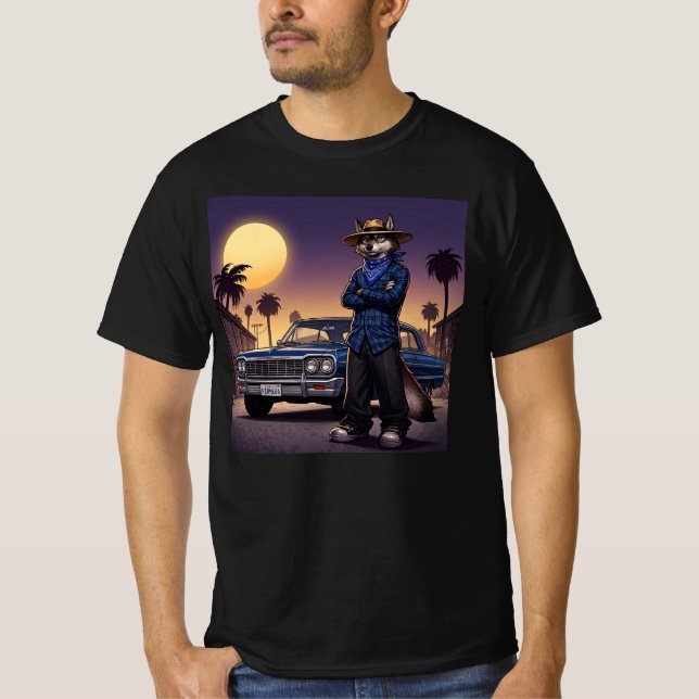 Varg Och Lowrider T Shirt (Framsida)