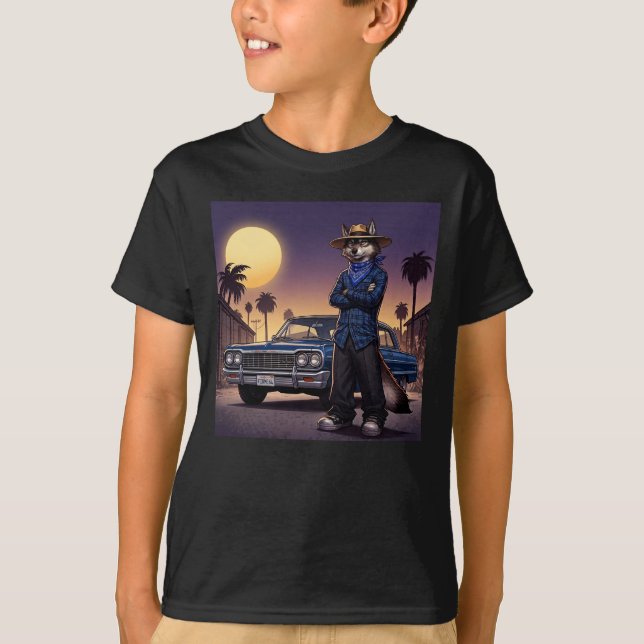 Varg Och Lowrider T Shirt (Framsida)