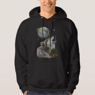 Varg och Måne Hoodie