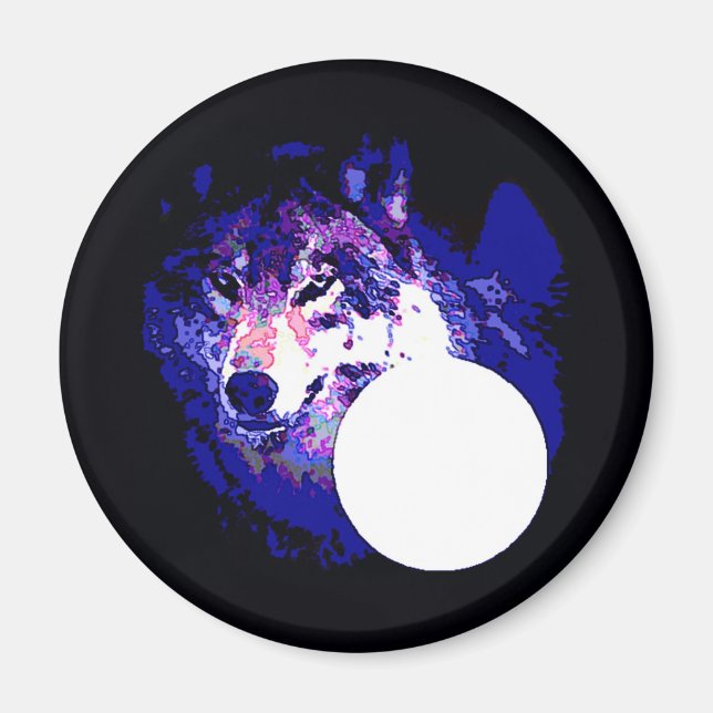 Varg och Måne Magnet (Framsidan)