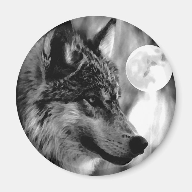 Varg och Måne Magnet (Framsidan)