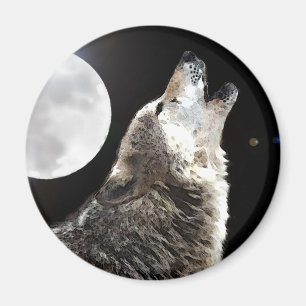 Varg och Måne Magnet