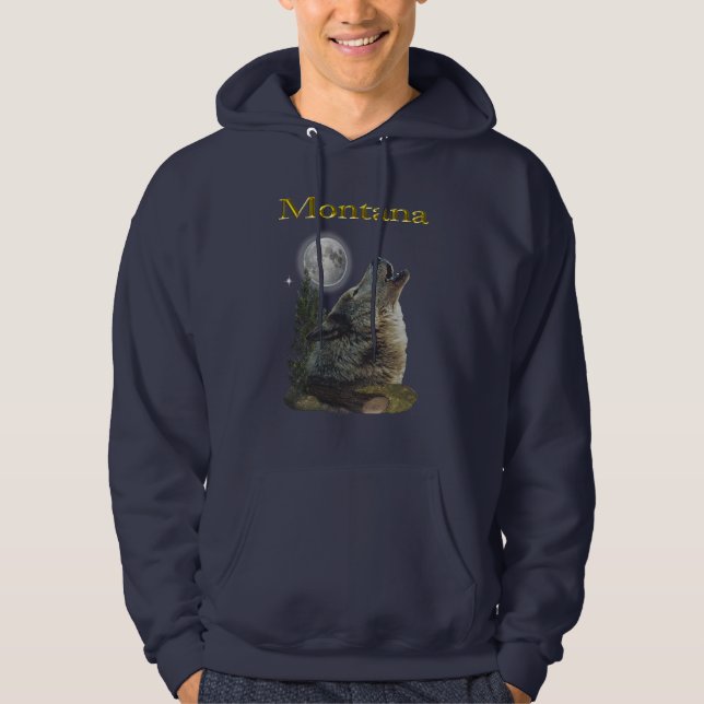 varg och måne sweatshirt (Framsida)