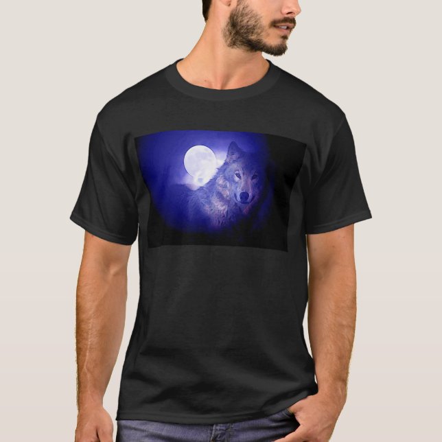 Varg och Måne T-shirt (Framsida)