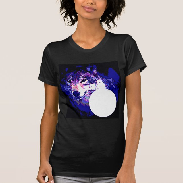 Varg och Måne T-shirt (Framsida)