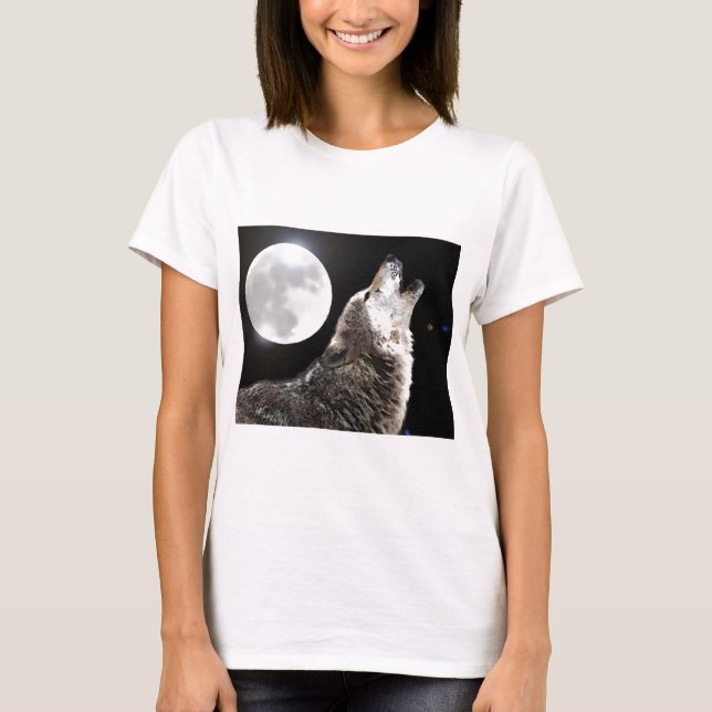 Varg och Måne T-shirt (Framsida)