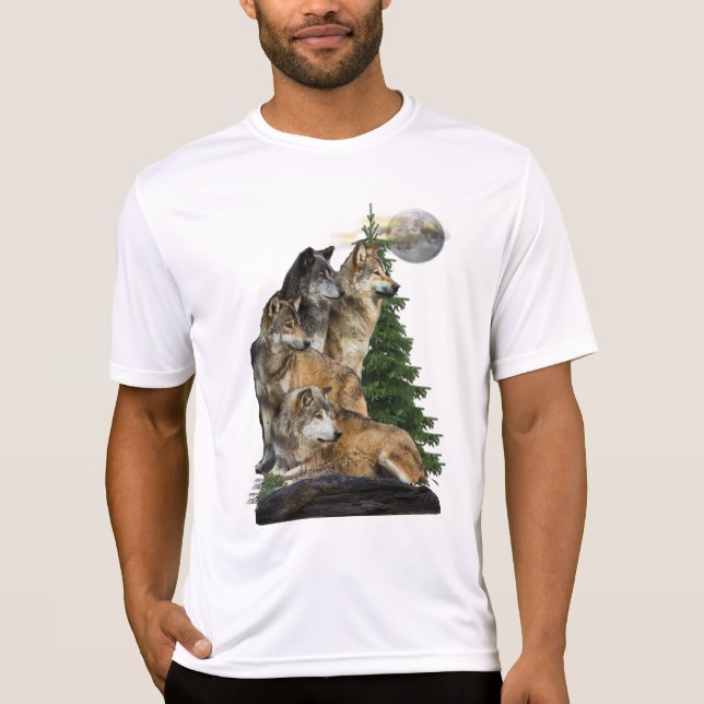 Varg och Måne T Shirt (Framsida)