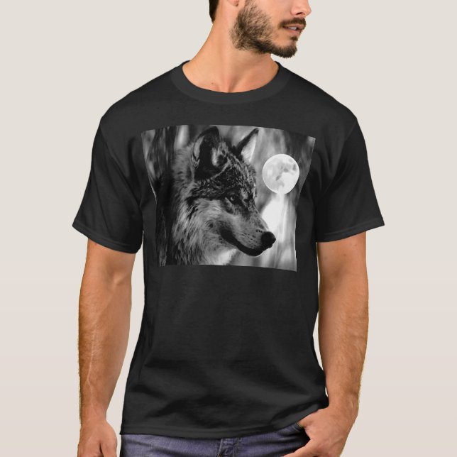 Varg och Måne Tee Shirt (Framsida)
