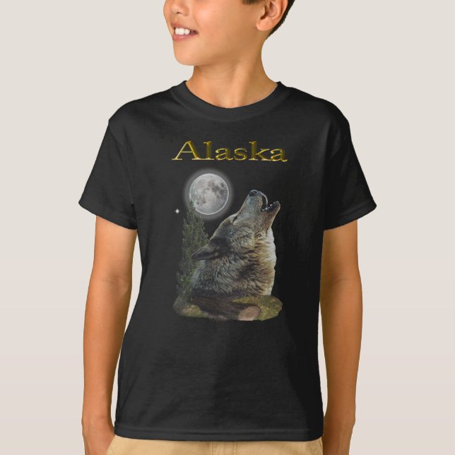 varg och måne tee shirt (Framsida)