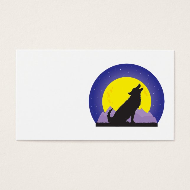 Varg och Måne Visitkort (Framsidan)