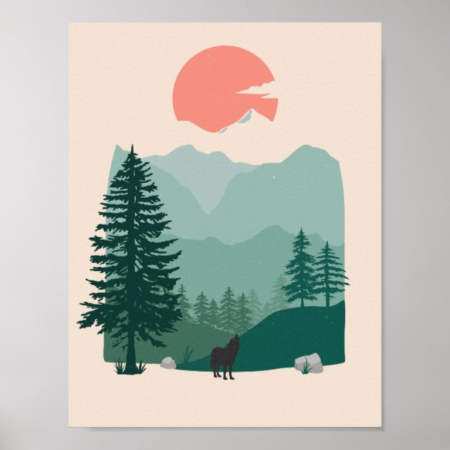 Varg och Underbara nordvästra Stilla havet Poster (Framsidan)