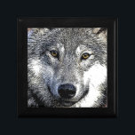 Varg Öga Artwork Smyckeskrin<br><div class="desc">Digital konst - Varg Head Computer Animal Art - College Pop Art - Vild Big Animals Computer Bilder</div>