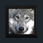 Varg Öga Artwork Smyckeskrin<br><div class="desc">Digital konst - Varg Head Computer Animal Art - College Pop Art - Vild Big Animals Computer Bilder</div>