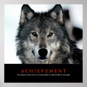 Varg Öga Motivational Achievement Poster