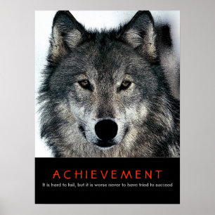 Varg Öga Motivational Achievement Poster