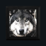 Varg Öga Smyckeskrin<br><div class="desc">Digital konst - Varg Head Computer Animal Art - College Pop Art - Vild Big Animals Computer Bilder</div>