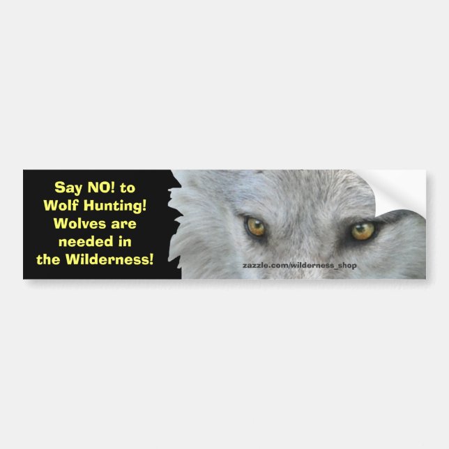 VARG ÖGON Wildlife Conservation Bumper Sticker Bildekal (Framsidan)