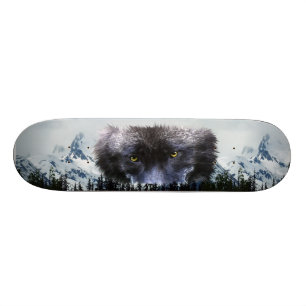 VARG ÖGON Wildlife & Mountains Old School Skateboard Bräda 18 Cm