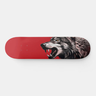 Varg om rött mini skateboard bräda 18,5 cm