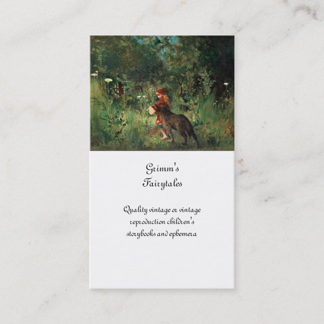 Varg om Väg med rött Visitkort (Framsida)