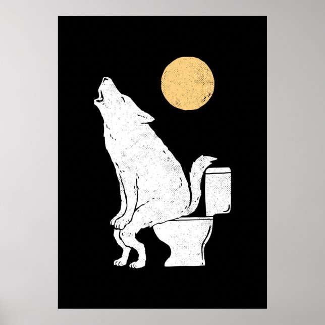 Varg på badrum c poster (Framsidan)