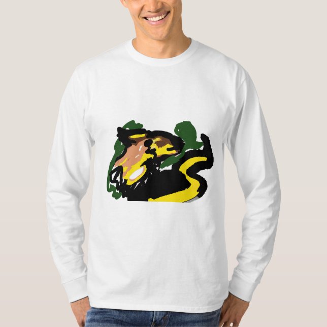 Varg på hösttid  t shirt (Framsida)