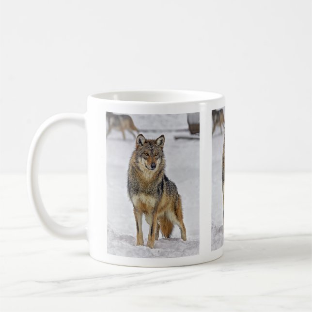 Varg på klockamuggen kaffemugg (Vänster)