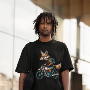 Varg på motorcykel t shirt