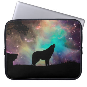 Varg på universum laptop fodral