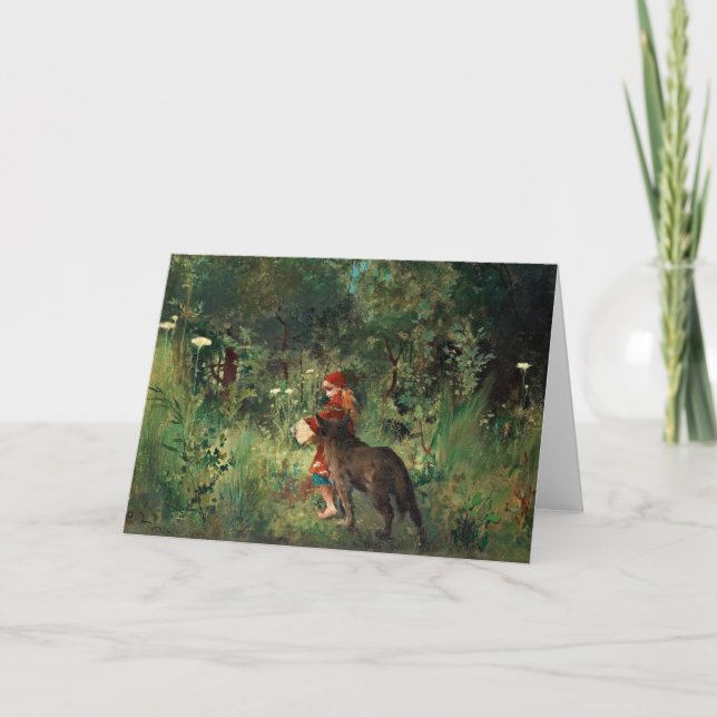 Varg på vägen med rött kort (Framsida)