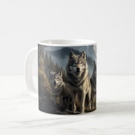 Varg Pack i Mountain liggande Kaffemugg