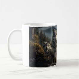 Varg Pack i Mountain liggande Kaffemugg