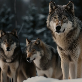 Varg Pack i Winter Snö Jigszle Puzzle Pussel
