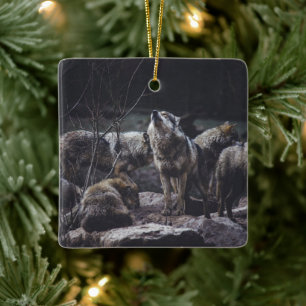 Varg Pack Julgransprydnad Keramik