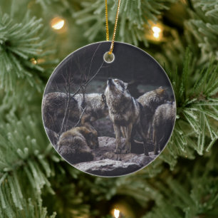 Varg Pack Julgransprydnad Keramik