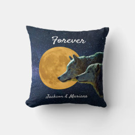 Varg Pair och Full Moon     Kudde