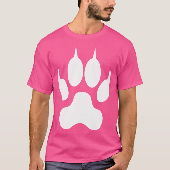 Varg Paw-utskrift T Shirt (Framsida)