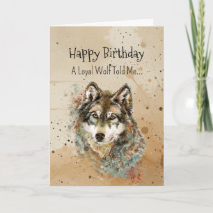 Varg Personality Birthday Roligt Animal Kort