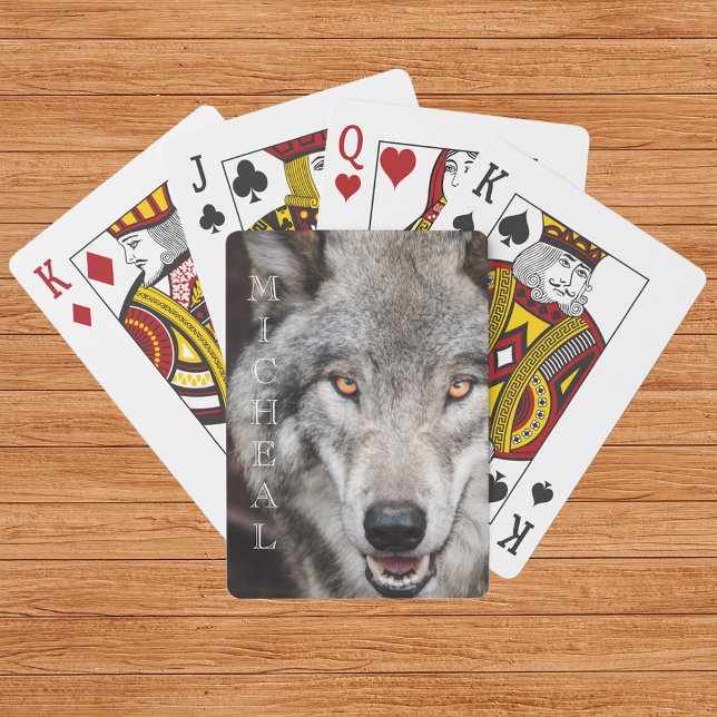 Varg Photo Personlig namn Casinokort (Skapare uppladdad)