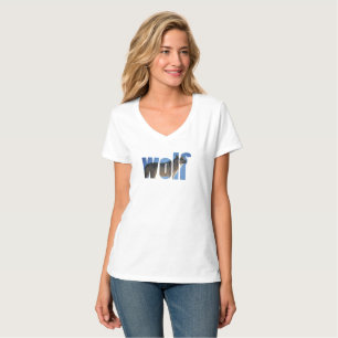 Varg Photography Wildlife Nature Blue Typography T Shirt