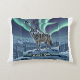 Varg Pillow 🐺 ❄️ | Inhemska dekretet i norra Ljus Prydnadskudde