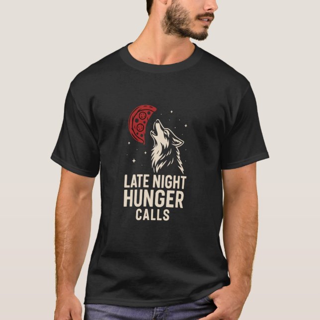 Varg Pizzamåne Sent Nattshunger Grafik T Shirt (Framsida)