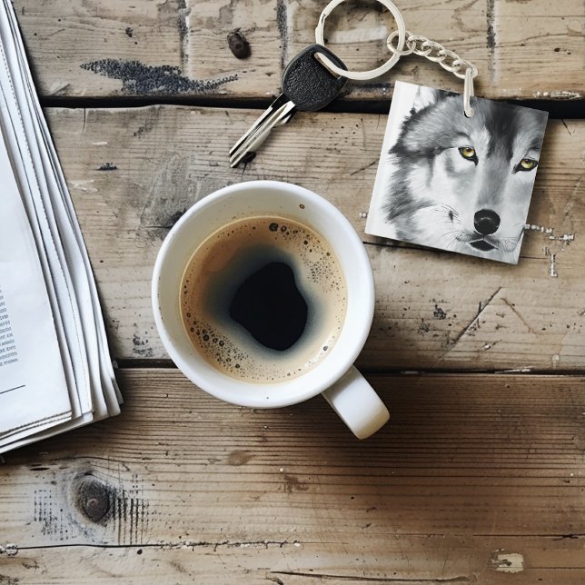 Varg Porträtt Black White (Skapare uppladdad)