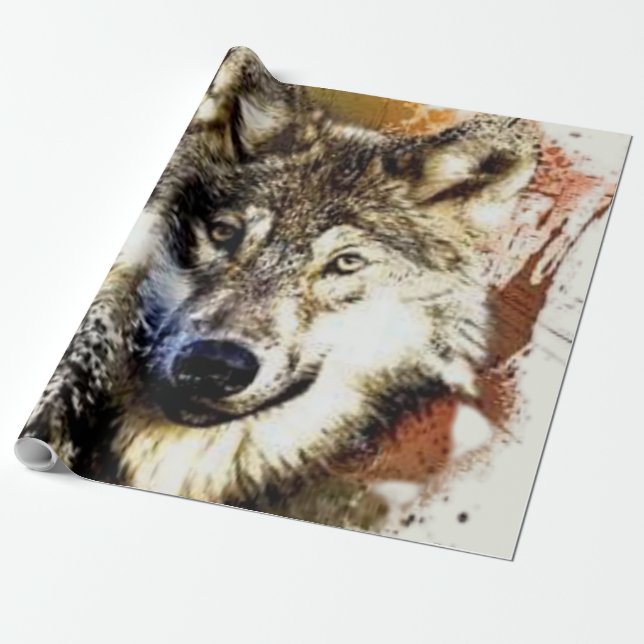 Varg   presentpapper (Utrullad)