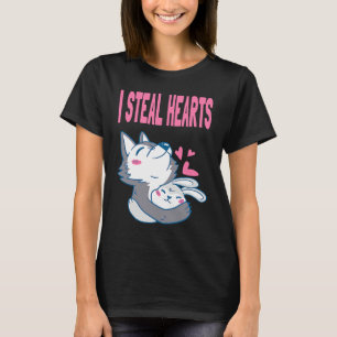 Varg Rabbit Bunny Couple Kärlek Valentine Day T Shirt