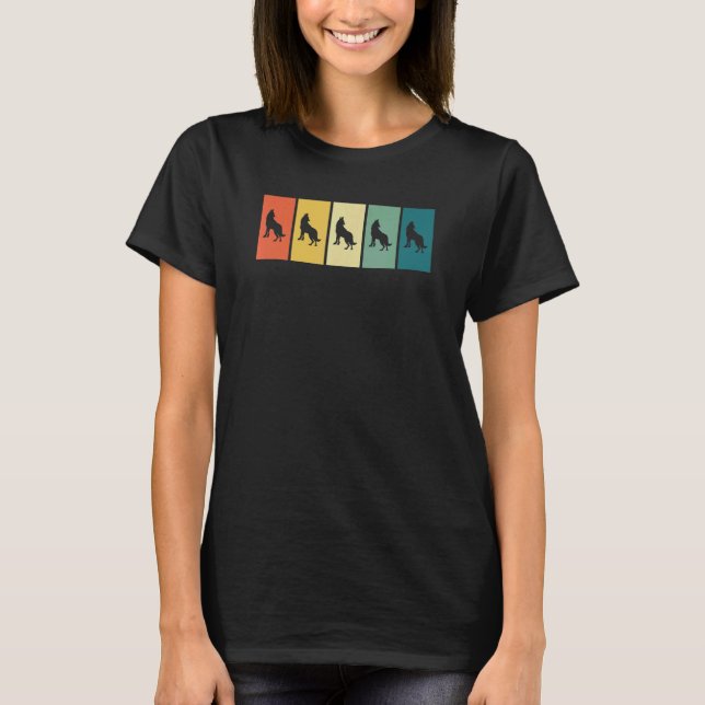 Varg Retro Sunset Nature-Vargar T Shirt (Framsida)