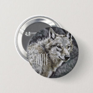 Varg [Round Tin Badge] Knapp