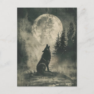 Varg Samhain Halloween-hälsningskort Helg Vykort